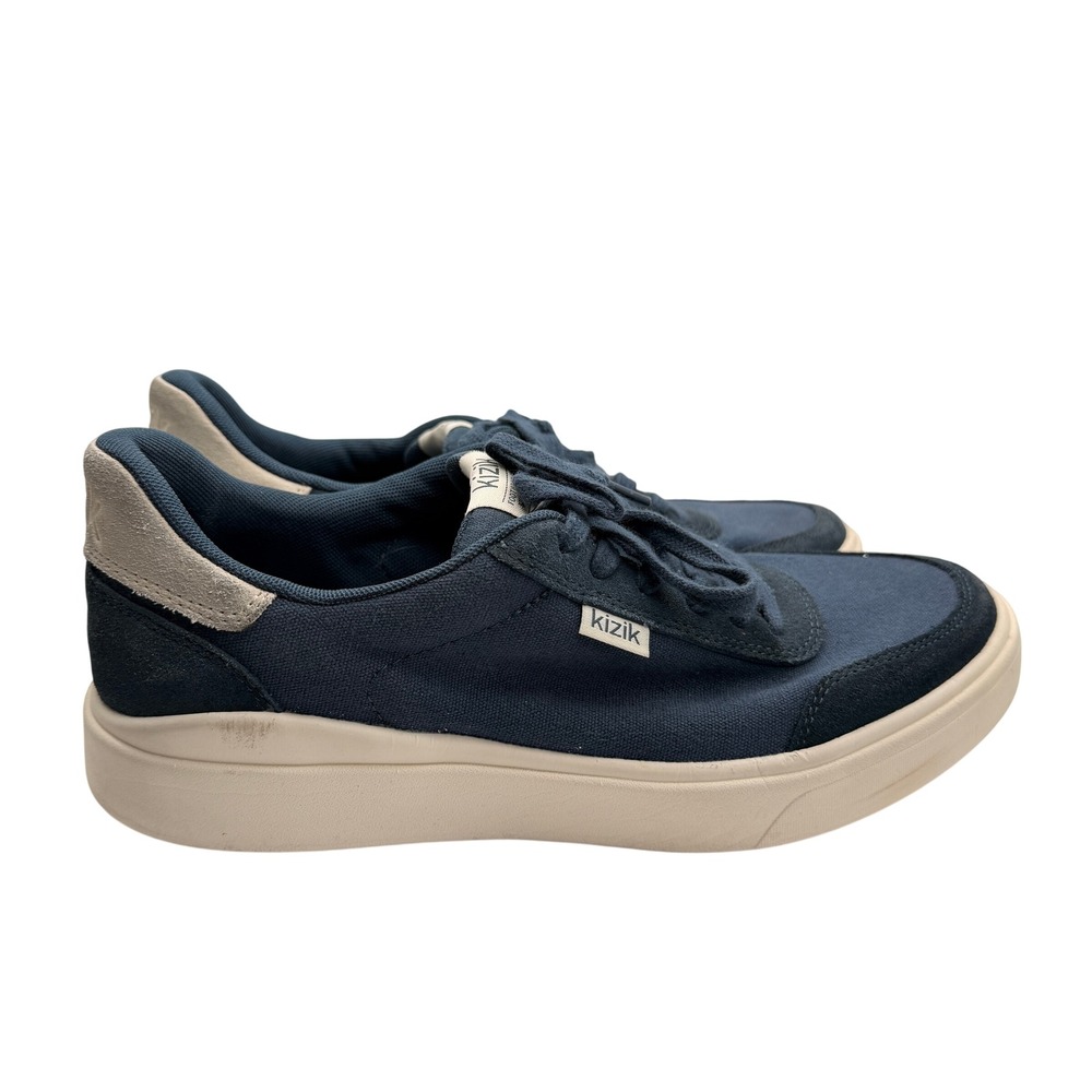 Kizik Women Athens Slip On Shoes 8 Navy Blue Hands Free Sneakers Walking Comfort